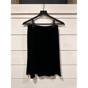 Womens Velvet Black Flared Skirt Vintage 90s Y2K Willi Smith Size Small